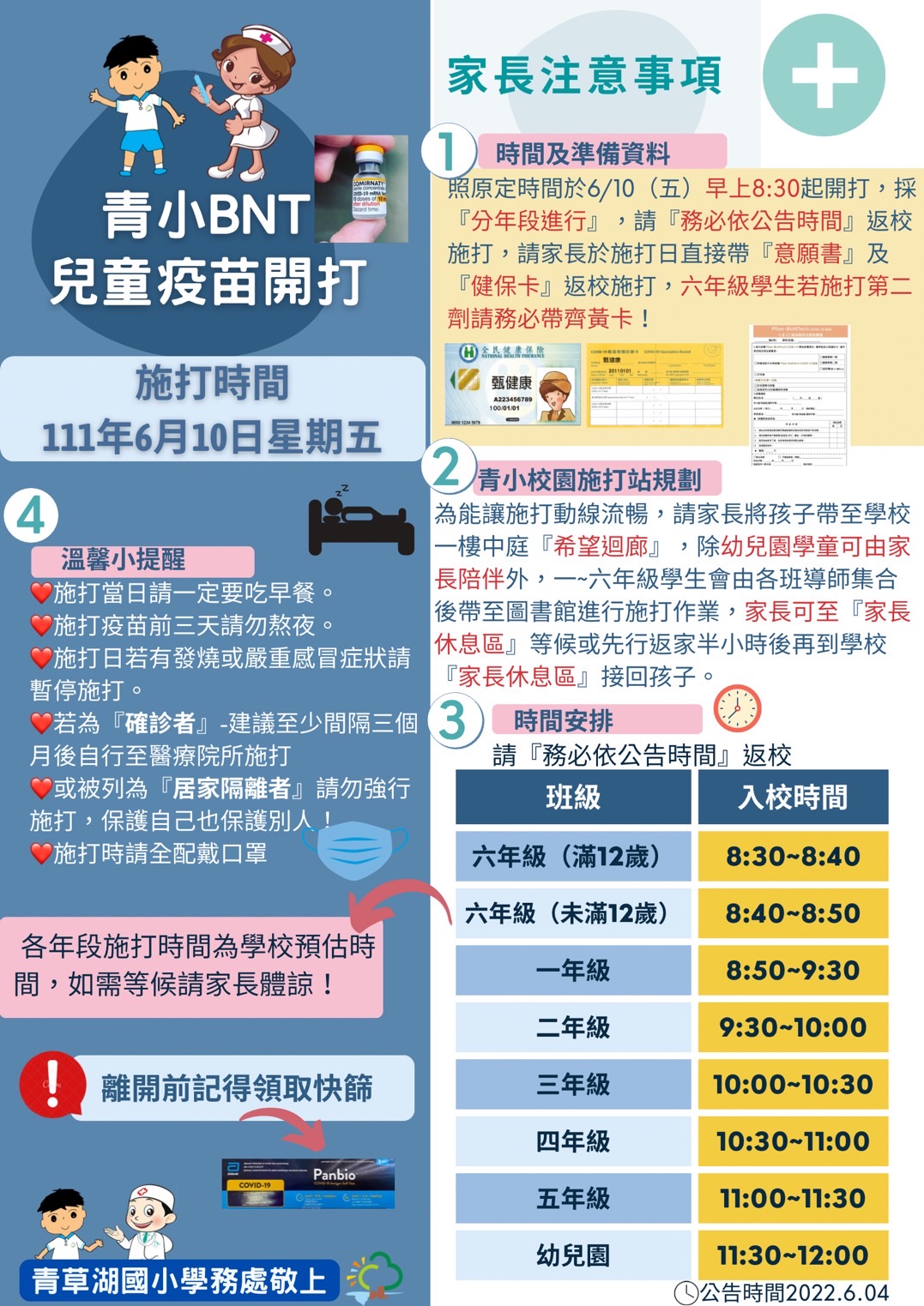 青小BNT兒童疫苗開打家長注意事項